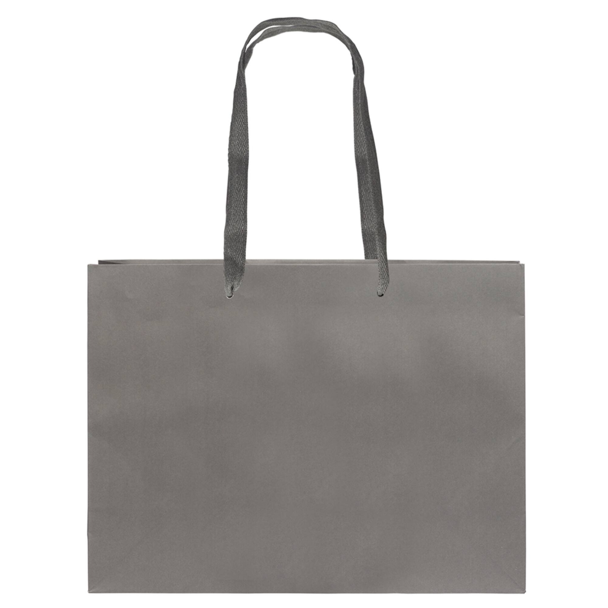 JAM Paper 16" Matte Gray Heavy Duty Gift Bags, 3ct.